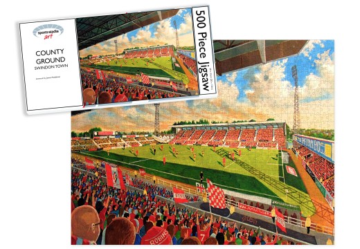 County Ground Stadium Fine Art Jigsaw Puzzle - Swindon Town FC County Ground Stadium Fine Art Jigsaw Puzzle - Swindon Town FC